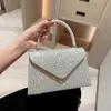 Totes Luxury Silver Wedding Party Handväska Evening Bag For Women Elegant Fashion Banket Clutch Chain Shoulder Bags Female Totes 230509