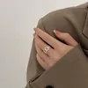 Cluster ringen mode eenvoudige ketting holle vinger chunky zilverkleur verstelbaar voor vrouwen trendy delicate sieraden