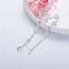 Link-Armbänder Schmuck Kirschblüten-Armband mit rosa Kristallperlen für Frauen, elegantes süßes Blumen-Accessoires-Geschenk