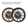 Wandklokken Vintage klok woonkamer metalen aanwijzer Home Decor Hanging Ornament Plastic Shell Quartz Mute Sweep Watch