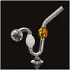 Tuyaux De Fumer Main Eau Bubbler Brûleur À Huile Pipe En Verre Portable Serpentine Spécial Épais Pyrex Downstem Rig Rond De Petit Tabac T Dhthx