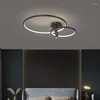 Chandeliers Postmodern Creative Rotatable Living Room Nordic Bedroom Study Villa Model Fashionable Smart LED Ceiling Lights