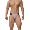 Underpants ORLVS Men's Trendy Sexy Pure Cotton Pit Cloth Low Waist Hip Lift Close-fitting Male's Wide Belt High Slit Briefs