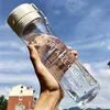 800 ml/600 ml de grande capacidade esportam suco de limão de frutas bebedora de bebida infuser transparente garrafa de água plástica portátil