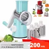 Ferramentas de vegetais de frutas Donas de casa Processador de alimentos cozinha com copos de sucção cortes de triturador de legumes tambor de frutas ralador de mão Slicer de vegetais descascador 230511