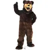 Costume da mascotte di orso adulto di alta qualità professionale di Natale Cartone animato di Halloween per il vestito divertente da festa di compleanno