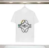 23ss lettres colorées broderie mens t-shirt designer t-shirts mode t-shirts de luxe vêtements pour hommes noir blanc S-3XL