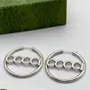 Gold Silver Circle örhängen Kvinnor Designer Bröllopsmycken Mens Hoops Huggie Studs Ladies Designers Earring Star G Ear Hoop