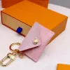 Designer Letter Wallet Keychain Keyring Fashion Men Women Purse Pendant Car Chain Charm Flower Mini Bag Trinket Gifts Letter logo v Accessories