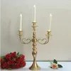 Portacandele 10 pezzi) all'ingrosso Candelabri alti in oro Matrimonio Lampadario di cristallo Centrotavola Yudao1311