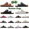Kid tofflor Boston Clogs Sandal Designer Sandal Slide Summer Kids Casual Sandals Shoes White and Black Sliders Suede Snake Leather Buckle Strap