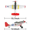 Electric/RC Aircraft P51D RC Airplane One-key Aerobatic 4-Ch RC Plane RTF Mustang Aircraft W/Xpilot Stabilization System 761-5 RTF 230512