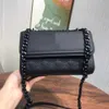 Sacs à bandoulière sacs à main de luxe femmes chaîne noire mate carré gland sac femmes Designer top qualité en cuir véritable chaîne téléphone sacs à main 211220bagsmall68