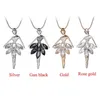 Hanger kettingen mode ballet girls danser ketting kristal rhinestone charmes ballerina long chain statement sieraden chri dhgarden dh26f