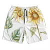 Heren shorts Heren Beach Surf Surfing Maillot de Bain Aquarel Sunflower Sport Board Quick Dry Swimwear