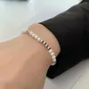 Strand 2Pcs/Set Pearl Bracelets Elegant Fashion Double Layer Opening Bangles Creative OT Buckle Wristbands For Girls