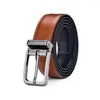 Ceintures Peikong ceinture en cuir véritable pour hommes réversible pour hommes deux en un .cm de large ceintures pour hommes grande et grande sangle