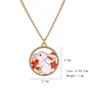 Pendant Necklaces Fashion Sakura Necklace For Women Cute Cartoon Flower Garland Jewelry Accessories Party Gifts