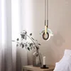 Hängslampor italienska ljuskronan nordisk kreativ konst mode personlighet designer led färgad glas liten lampa för sovrum matsal