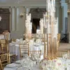 Party Decoration Metal Gold Candle Holder Centerpiece Tall Candelabra Antique Flower Stand Centerpieces 2023