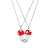 Pendentif Colliers 2023 Mode Femmes Hommes Simple Belle Coloré Champignon Magnétique Collier Couple