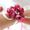 Pols corsage bruidsmeisje zusters handbloemen kunstmatige zijden kanten bruid bloemen voor bruiloftsfeestdecoratie rekwisieten