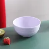 Ensembles de vaisselle 2 pièces bol de paille de blé petit pour ménage enfants en plastique cantine Restaurant soupe commerciale