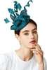 Basker fascinator hatt för kvinnor cocktail tea party kentucky pillbox derby peacock fjäder headwewar 230512