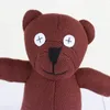 Peluş Bebekler 35cm Büyük Boy Bean Bean Teddy Bear Hayvan Yün Bebek Oyuncak Kahverengi Bebek Çocuklar İçin Hediye 230512