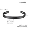 Charm Bracelets OKtrendy Magnetic Bracelet Black Plated Men Health Energy Magnet 8mm Adjustable Cuff Bangles for Women 230511