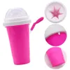 Outils de crème glacée Coupes de smoothies surgelés rapides Slushy Ice Cream Maker Milkshake Cooling Cup Silicone Squeeze Slushy Cup DIY Homemade Freeze Drinks 230512