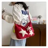 Taillezakken Y2K Vintage vrouwen Koreaanse Lolita Star Messenger Handtassen Schoudertas Kawaii Egirl Schoolbag Satchel Bags Ladies Crossbody 230509