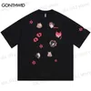 T-shirts pour hommes Hip Hop Tshirt Streetwear Harajuku Devil Heart Cartoon Graphic Print Punk Gothic T-shirts surdimensionnés 2023 Fashion Summer Tops T230512