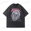 676 A115 herr t-shirts groda drift mode vintage lös basket grafisk retro tvätt sommar masken dennis rodman överdimensionerade tee t-shirt toppar m