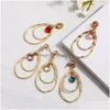 Dangle Chandelier New Fashion Blue Crystal Earrings Irregar Geometry Gold Plated Wave Shape Rhinestone Earring For Women S Dhgarden Dhetn