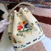 Floral Buck Torba Tasarımcı Crossbody Çanta Çekme Çantalar Hareketli Üst Saplı Çiçekler Baskı Katı Cep Dizesi Omuz Çantaları Döner Harfler Çıkarılabilir Kayış