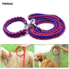 Dog Collars Leashes Nylon Braided Leads Dog Leash Rope And Collar For Dog Traction Rope Thick Pet Training Running Walking Dog Leashes Supplies 230512