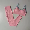 Yoga Outfit 2PCS Seamless Set Women Gym Outfits Bras And Legging Two Pieces Sport Wear Running Fitness Suits Sports Clothing Tracksuit