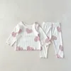 Pijama Milancel Bebek Pijama Seti DOT BASKI Bebek Kızlar Uyuyan Giyim Yürümeye Başlayan Kızlar Kapalı Giysiler Takım 230511