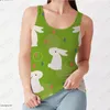 Damestanks dames mouwloze gefragmenteerde bloem t-shirt 3D printen casual zomer verkopen temperament tanktop groot