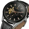Wristwatches Forsining Fashion Tourbillion Luminous Hands Display Genuine Leather Men Mechanical Watch Top Automatic Wrist