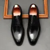 Große Größe EUR45 Schwarz/Braun/Kaffee Herren-Business-Schuhe, Derby-Hochzeitsschuhe aus echtem Leder