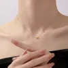Hangende kettingen gehamerd meteoriet gouden kralen roestvrijstalen kleur ketting voor vrouwen 18k pvd vergulde chique sieraden