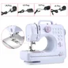 Maskiner 1SET MULTIPLE Electric Symaskin Desktop Table Overlock Diy Clothes Thick Sew 12 Stitches Justerbar hastighet 505A USB -laddning