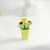 Decorative Flowers 2 Pcs Miniature Plants Artificial Tiny Things Desk Decoration Toys Sunflower Accessories 1: 12 House Centerpieces Tables