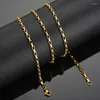 Chaînes Simple longue boîte chaîne en acier inoxydable trombone collier bijoux de mode personnalisé Hiphop Rectangle lien accessoires