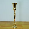 Party Decoration Wedding Tall Gold Trumpet Flower Vases Metal Stand For Table Centerpieces Event 1488