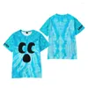 Männer T Shirts Craftee Gesicht Tie Dye Shirt Frauen Männer Sommer Mode Oansatz Kurzarm Lustige T-shirt Social Media Star Graphic Tees