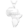 Pendant Necklaces Stainless Steel Africa Map Necklace Gold Color Chain African Hiphop Gifts For Men Women 4 Colors Ethiopian Dhgarden Dhcog