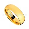 Band Rings iTungsten 2mm 4mm 6mm 8mm 10mm Gold Plated Tungsten Ring For Men Women Couple Engagement Wedding Band Trendy Jewelry Comfort Fit 230410